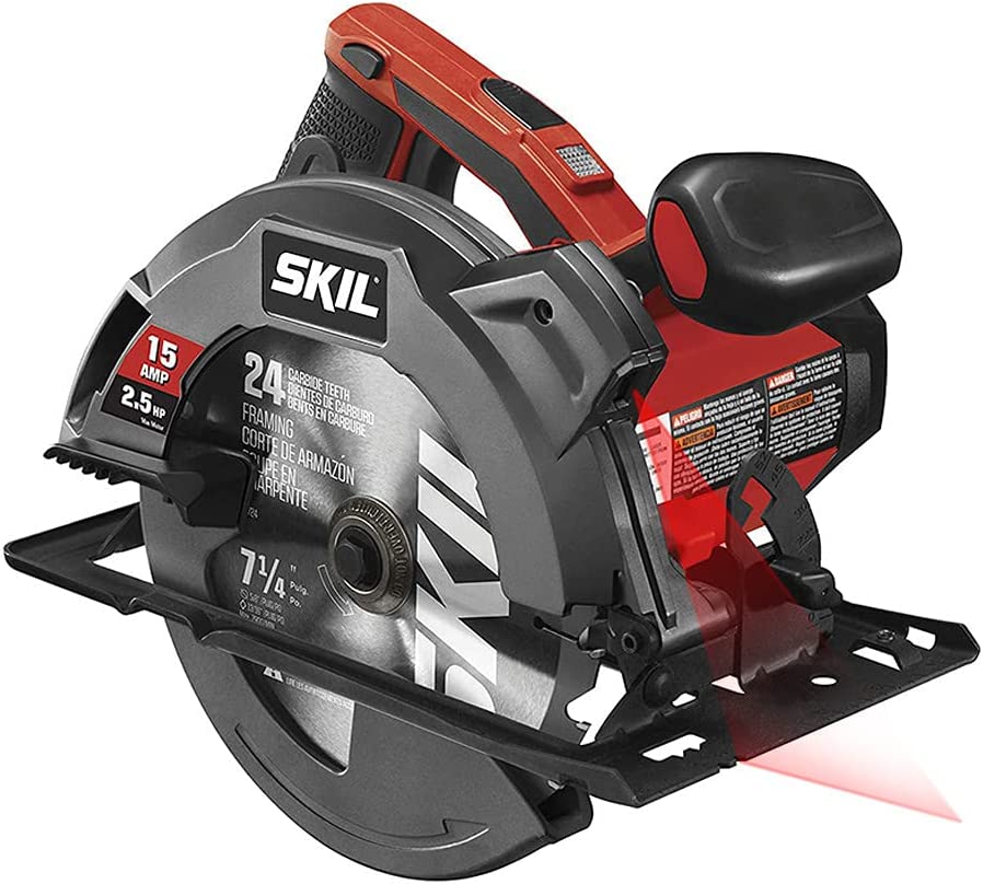 SKIL 15 Amp 7-1/4 Inch Circular Saw with Single Beam Laser Guide - 5280-01