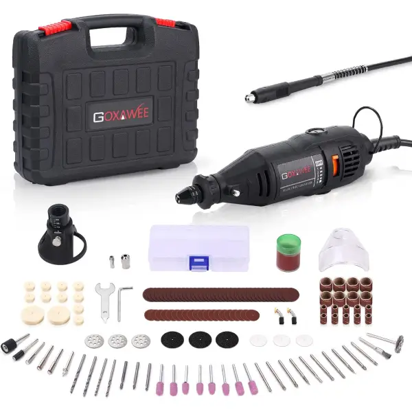 GOXAWEE Rotary Tool Kit With MultiPro Keyless Chuck