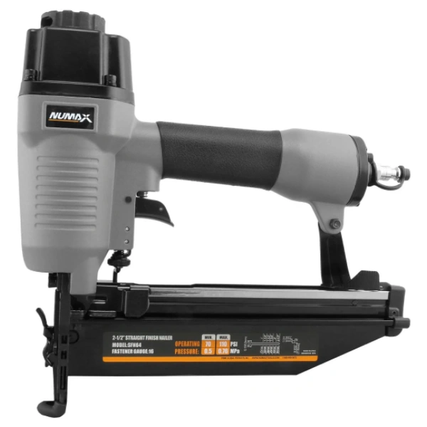 NuMax SFN64 Pneumatic 16-Gauge 2-1/2" Straight Finish Nailer